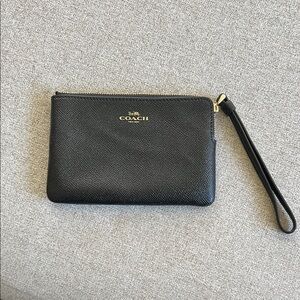 Coach Black Textured Wristlet